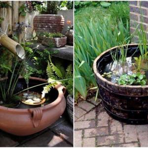 Изкуственото езерце в малката градина