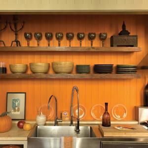 Оранжево есенно вдъхновение за обзавеждане за кухня