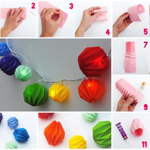 Светещ гирлянд с цветна хартия за една по-артистична Коледа