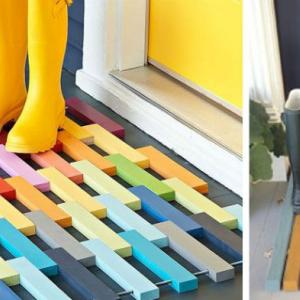 Шарени палети за приказна входна врата