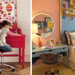 Ученическо бюро с весели цветове