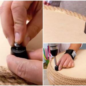 Стъпка 4: Сложете крачета на пуфа