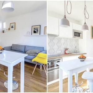 Как малък апартамент от 30 кв. м. в Париж е променен из основи?