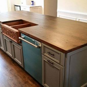 Кухненски плот от естествено дърво