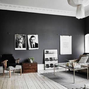 Идея №1: Тъмни стени и светли подове