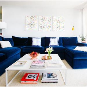 Плюшена тъмносиня холна гарнитура!