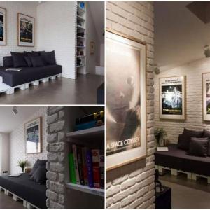 Светла дневна с изключително интересен диван