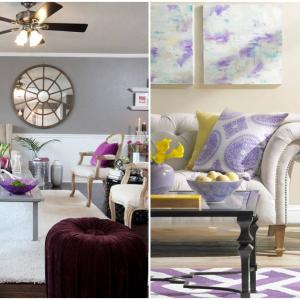 Лилавото е перфектният цвят за вашата дневна