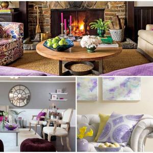 Ярко лилаво в акцентите