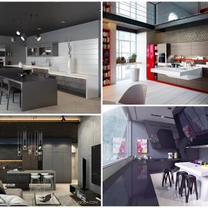 Комбинация между малки и големи форми в кухнята