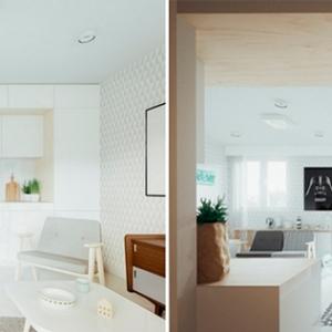 Кухня в студио от 20 квадрата