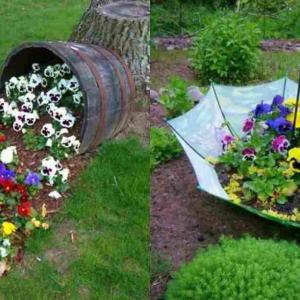 Теменужен водопад в градината