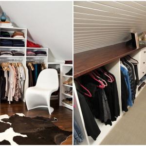 Мансардата може да се превърне във функционален гардероб