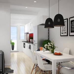 Добре дошли в тази елегантна кухня с минималистичен дизайн