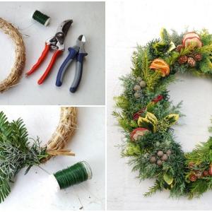 Коледен венец – изцяло от естествени материали