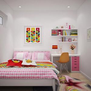 Неудобният ъгъл в детската е превърнат в невероятен кът за писане на домашни