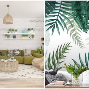 Тапети в зеления интериор на дневната