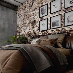 Спалня от бетон и голи тухли