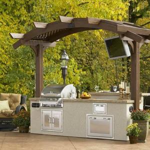 Уникален свободностоящ навес с барбекю