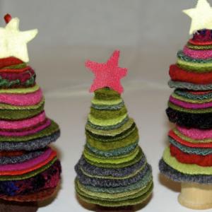 Коледни елхички от вълна