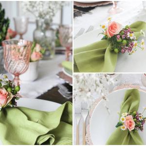 Украсете салфетките с ароматни пролетни цветя