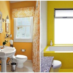Баня в жълто в разнообразни нюанси