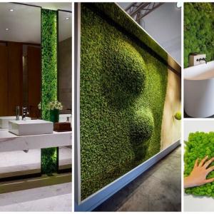 Зелен мъх дори в банята