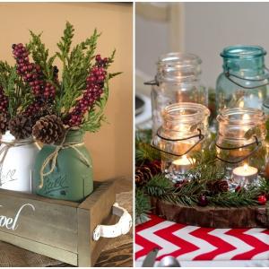 Централна декорация с основен акцент бурканчетата