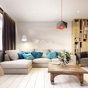 Зашеметяващ апартамент с геометрични вдъхновения и изобилие от цветове