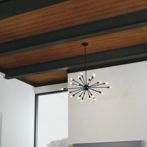 Окачен дървен таван