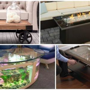 Нестандартни масички за кафе с вградени елементи