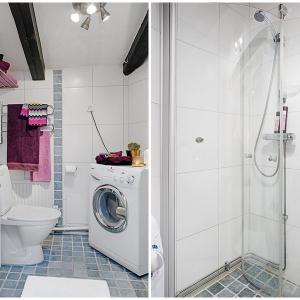 Малката баня впечатлява със свежо и приятно излъчване