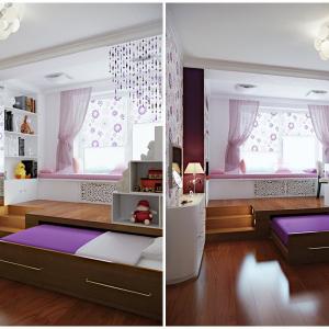 Скрийте леглото в специална ниша на пода