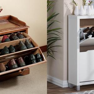 Шкаф за обувки с падащи рафтове