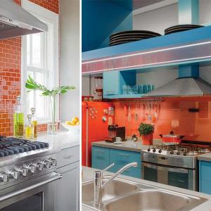 Кухненски гръб в оранжево