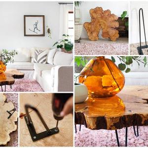 Вдъхнете уют на дневната като заложите на масичка с дървен плот