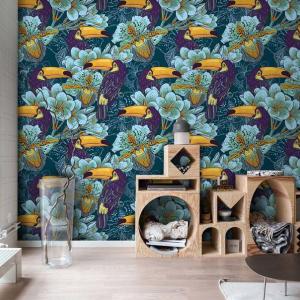 Изчистените геометрични форми са идеалният придружител на цветния тапет