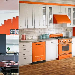 Оранжевият цвят в кухнята