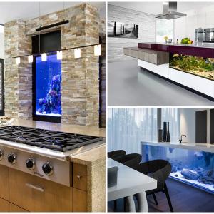 Пренесете морето в дома си, като превърнете аквариума в част от кухненското обзавеждане