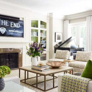 Първи вариант: мебелите са подредени около фокусен център