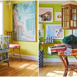 Жълто коридорче ни отвежда към първата стая за четене и почивка