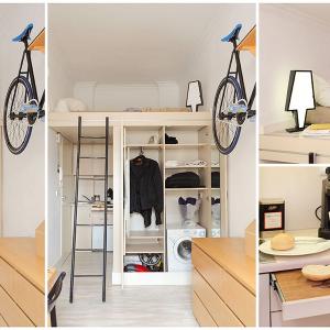 Мини спалня, а под нея кухня