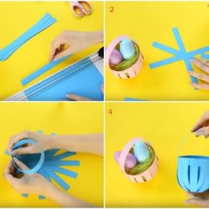 Направи си сам хартиена кошничка за великденски яйца