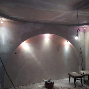 Арка от гипсокартон с осветление!