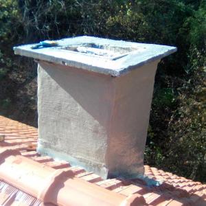 Обшиване, измазване и направа на шапка на кoмин