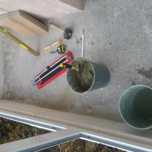 Подготовка за плочи на тераса