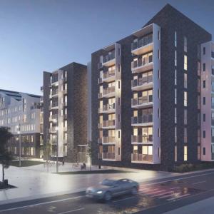 Екстериорна визуализация на сграда в Дания-Олборг