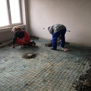 полагане на замазка