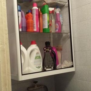 Алуминиева етажерка за перилни препарати