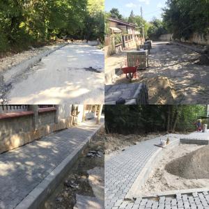 Разваляне и полагане на павета и бордюри